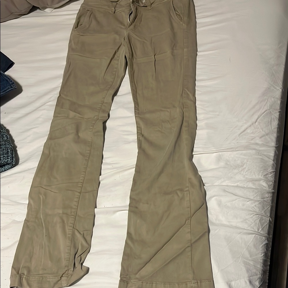 American Eagle Khaki Flare Pants